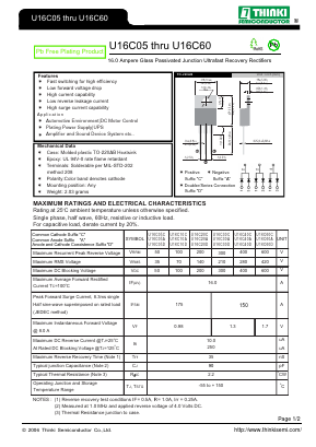 U16C10 Datasheet PDF Thinki Semiconductor Co., Ltd.