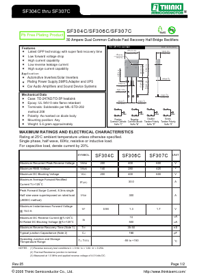 SF306C Datasheet PDF Thinki Semiconductor Co., Ltd.
