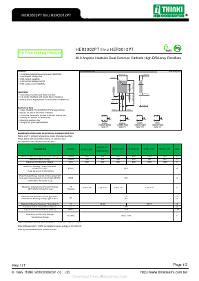 HER3008PT Datasheet PDF Thinki Semiconductor Co., Ltd.