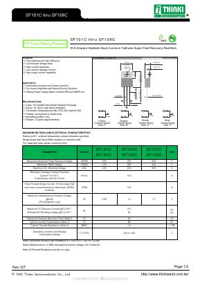 SF104C Datasheet PDF Thinki Semiconductor Co., Ltd.