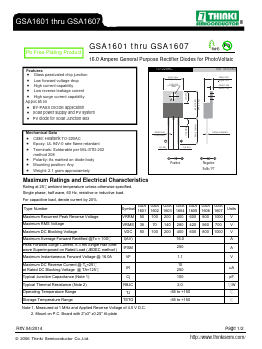 GSA1602 Datasheet PDF Thinki Semiconductor Co., Ltd.