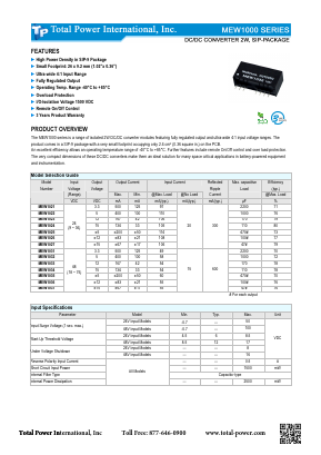 MEW1036 Datasheet PDF Total Power International