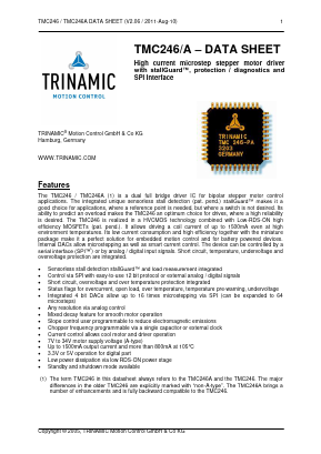 TMC246 Datasheet PDF TRINAMIC Motion Control GmbH 