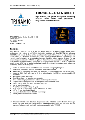 TMC236 Datasheet PDF TRINAMIC Motion Control GmbH 