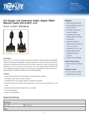 P562-006-SL Datasheet PDF Tripp Lite. All Rights Reserved
