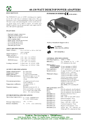 PUP60-10 Datasheet PDF Tumbler Technologies + TRUMPower