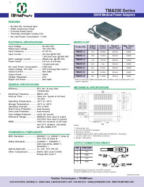 TMA200-12 Datasheet PDF Tumbler Technologies + TRUMPower