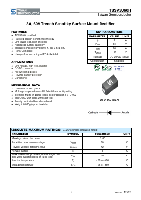 TSSA3U60H Datasheet PDF TSC Corporation