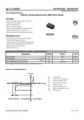 BZT52C10KRKG Datasheet PDF TSC Corporation