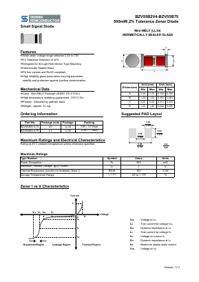 BZV55B39 Datasheet PDF TSC Corporation
