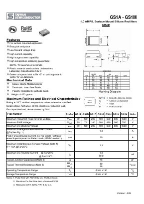 GS1J Datasheet PDF TSC Corporation