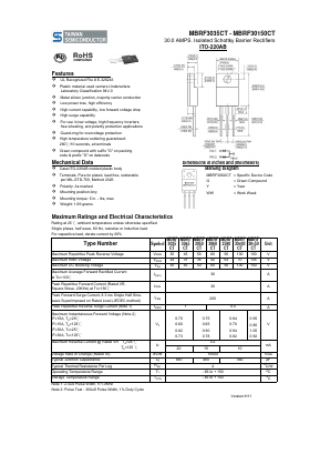 MBRF3060CT Datasheet PDF TSC Corporation