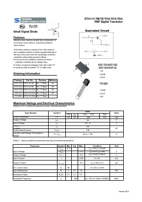 DTA114YM Datasheet PDF TSC Corporation