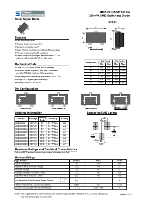 MMBD4148SERF Datasheet PDF TSC Corporation