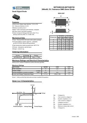 BZT52B2V4S Datasheet PDF TSC Corporation