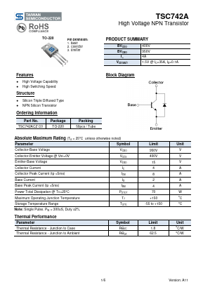 TSC742A Datasheet PDF TSC Corporation