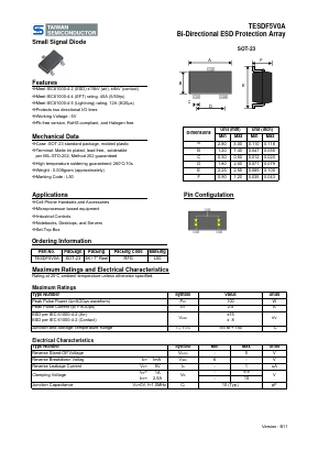 TESDF5V0A Datasheet PDF TSC Corporation