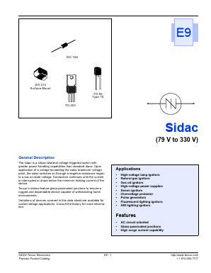 K2000E70 Datasheet PDF Teccor Electronics