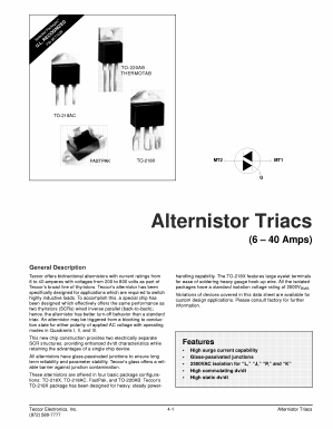 Q2025LH6 Datasheet PDF Teccor Electronics