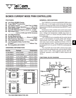 TC38C43CPA Datasheet PDF TelCom Semiconductor Inc => Microchip
