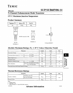 SUP60N06-14 Datasheet PDF Temic Semiconductors