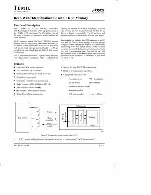 E5552 Datasheet PDF Temic Semiconductors