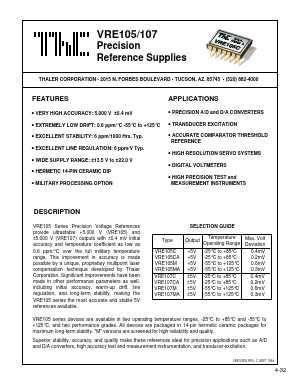 VRE107C Datasheet PDF Thaler Corporation