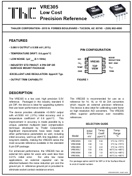 VRE305 Datasheet PDF Thaler Corporation