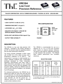 VRE304B Datasheet PDF Thaler Corporation