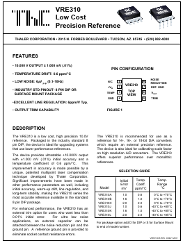 VRE310LS Datasheet PDF Thaler Corporation