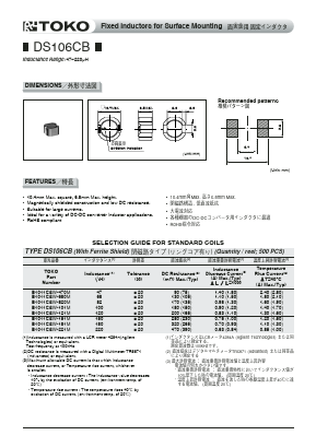 B1011CSW-820M Datasheet PDF Toko America Inc 
