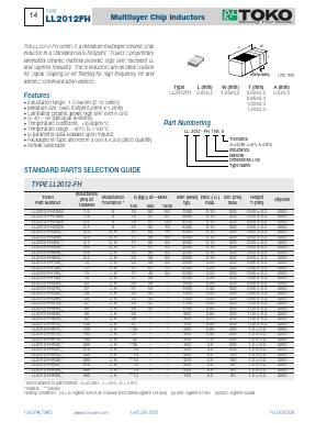 LL2012-FH5N6S Datasheet PDF Toko America Inc 