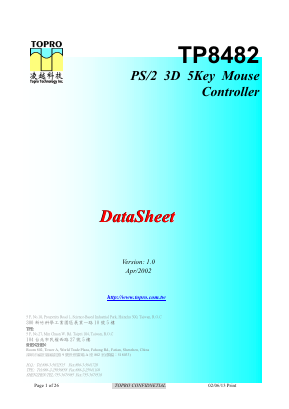 TP8482BP Datasheet PDF Topro