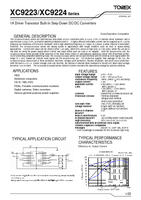 XC9223 Datasheet PDF TOREX SEMICONDUCTOR
