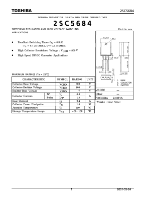 2SC5684 Datasheet PDF Toshiba