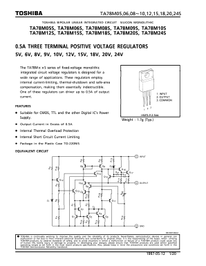 TA78M10S Datasheet PDF Toshiba
