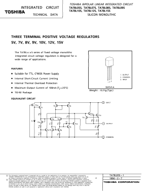 TA78L10S Datasheet PDF Toshiba