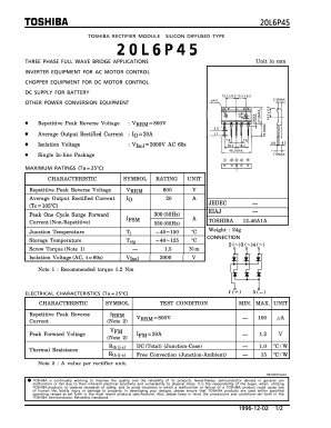 20L6P45 Datasheet PDF Toshiba