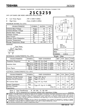 2SC5259 Datasheet PDF Toshiba