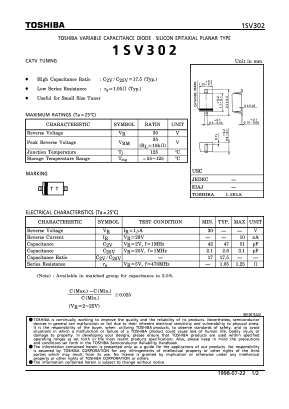 1SV302 Datasheet PDF Toshiba