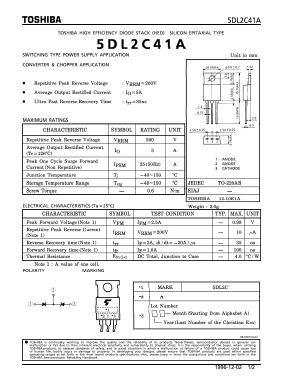 5DL2C41A Datasheet PDF Toshiba