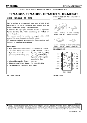 TC74AC86FT Datasheet PDF Toshiba