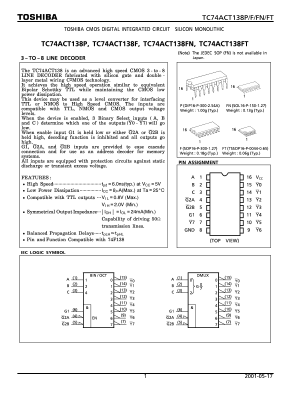 TC74ACT138FT Datasheet PDF Toshiba
