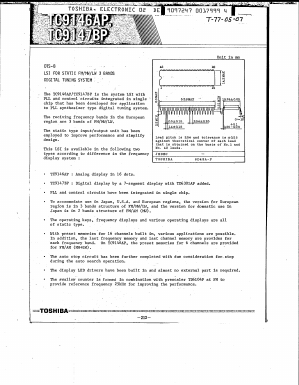 TC9147BP Datasheet PDF Toshiba