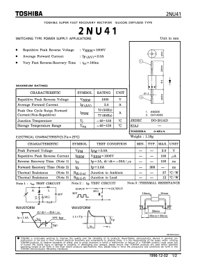 2NU41 Datasheet PDF Toshiba