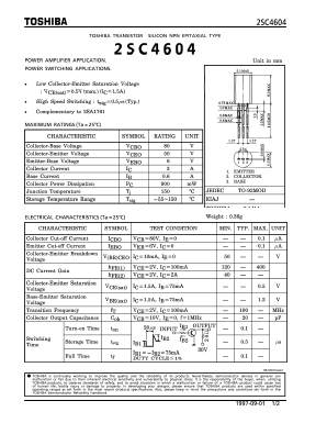 C4604 Datasheet PDF Toshiba