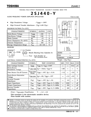 J440-Y Datasheet PDF Toshiba