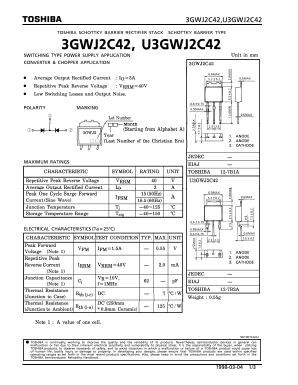 3GWJ2C42 Datasheet PDF Toshiba
