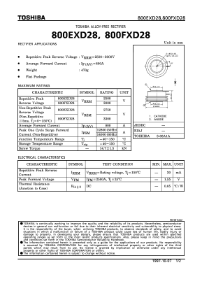 800EXD28 Datasheet PDF Toshiba