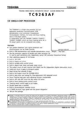 TC9263AF Datasheet PDF Toshiba